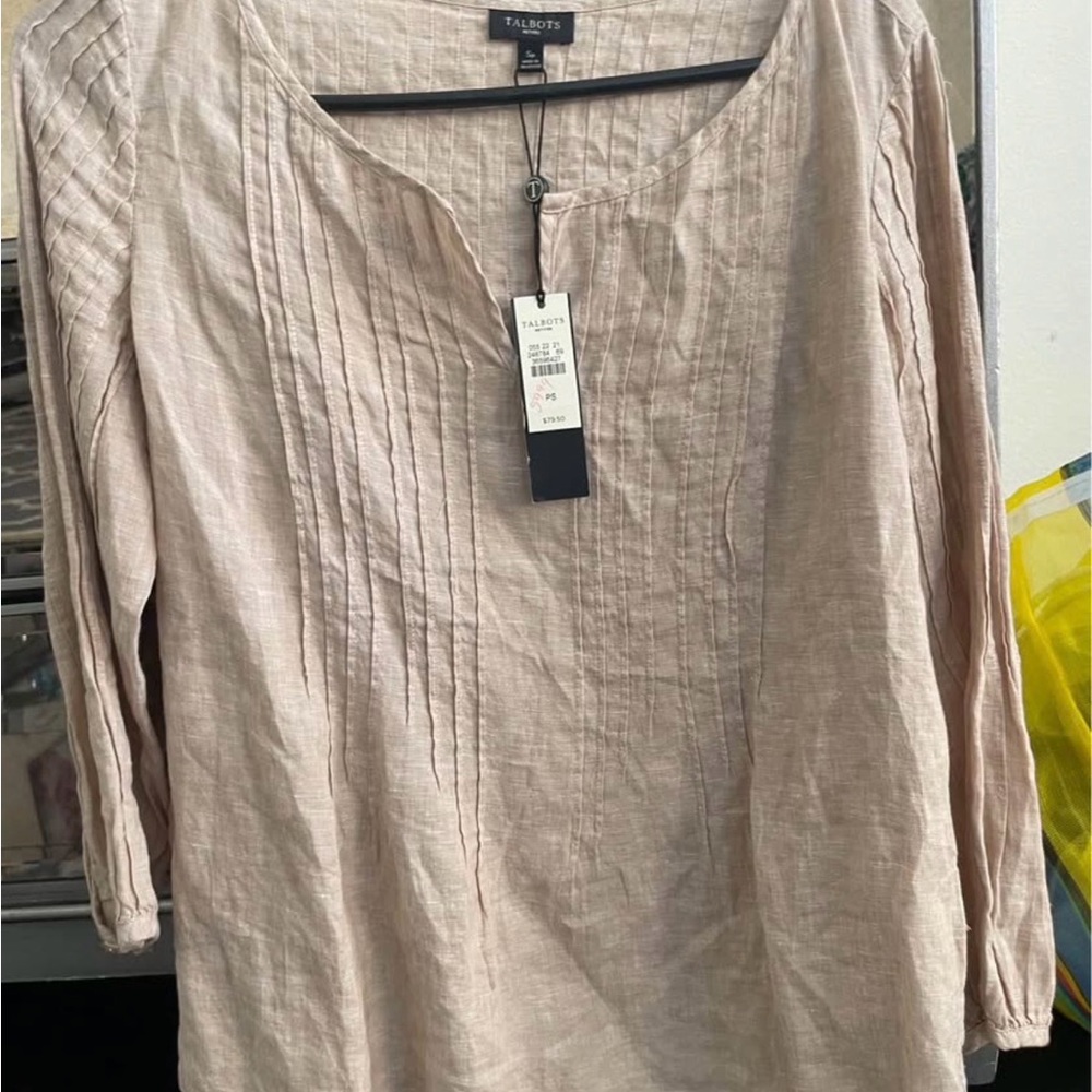 Talbots Women's Light Beige Blouse